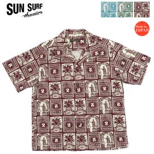 SUN SURF サンサーフ 半袖 コットンシアサッカー オープンシャツ