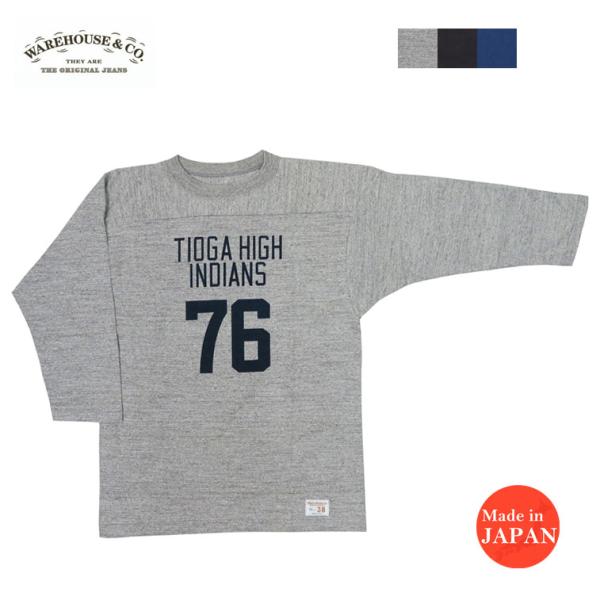 ウェアハウス WAREHOUSE 7分袖 Tシャツ フットボール TIOGA HIGH WH4063...