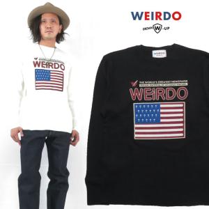WEIRDO ウィアード 長袖 クルーネック ワッフル Tシャツ PORN WEIRDO ...