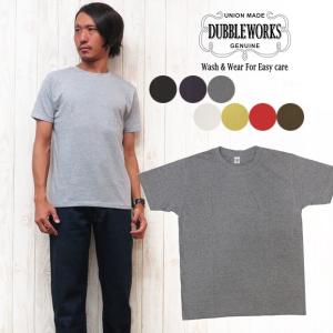 ダブルワークス DUBBLE WORKS Tシャツ 半袖 クルーネック 無地Tee ww33007｜earthmarket1