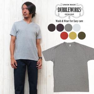 ダブルワークス DUBBLE WORKS VネックTシャツ 半袖 Ｖネック 無地Tee ww33009｜earthmarket1