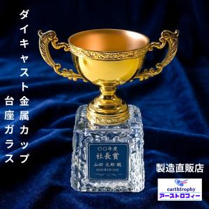 アーストロフィー金属製優勝カップ+ガラス台 W0...の商品画像