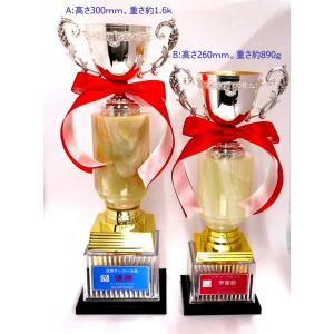 アーストロフィー 優勝カップ金属製+オニックス...の詳細画像1