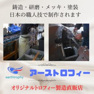 アーストロフィー 優勝カップ金属製 ブルー W...の詳細画像4