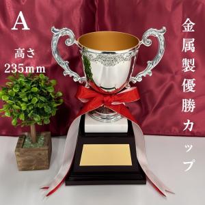 アーストロフィー 優勝カップ金属製WDW Aサイズ（プレート無料対応）白大理石付｜earthtrophy