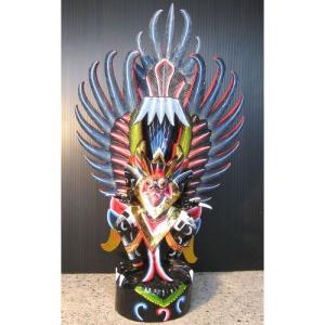 ガルーダの置物 霊鳥 ガルーダ H40cm M 木製 オブジェ インドネシア