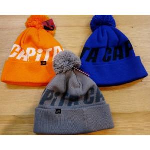 送料無料あり CAPITA ビーニー POM BEANIE ニット帽 スノーボード キャピタ SNOWBOARD オレンジ ブルー グレー｜earthweb-shop