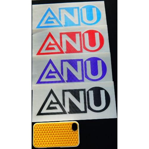 メール便送料無料 GNU ヌー ステッカー DIECUT グヌー ダイカット ステッカー スノーボー...