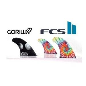 送料無料 GORILLA FIN FCS2 サーフィン ゴリラフィン Mサイズ トライフィンセット 3FIN MOON BEAMS & MELLON Tri Set  新品 3本セット｜earthweb-shop