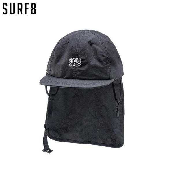 送料無料あり 日焼け防止 SURF8 SURF BLACK SHADOW CAP サーフィンキャップ...