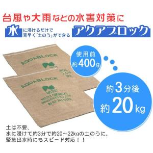 土のう アクアブロック 1枚 【 土不要 干せば再利用 】 防災・水害対策｜ease-style