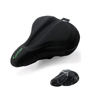 Sportneer 自転車 サドルカバー サドルカバー 低反発クッション 超肉厚 通気性 衝撃吸収 マジックテープ設計 取付簡単 可調整 夜間反
