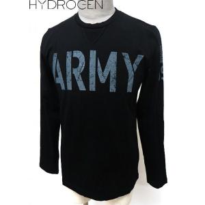 2014/15AW秋冬 ＨＹＤＲＯＧＥＮ ＢＲＯＮＺＡＪＩ ハイドロゲン ブロンザージ コラボ ロングＴシャツ ブラック｜east-hills