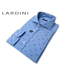 ＬＡＲＤＩＮＩ ラルディーニ メンズ ドット柄 コットン ドレスシャツ｜east-hills