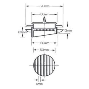 イケダ式 スカッパー A-01 58mm 2吋 デッキスカッパー 和船 ボート