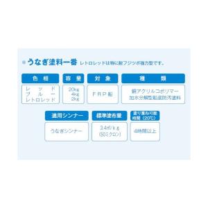 在庫処分 船底塗料 うなぎ一番 4kg 赤 レ...の詳細画像2