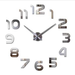 掛け時計 DIY 壁時計 壁掛け 時計 手作り DIY アクリル壁用ステッカー 連続秒針 立体数字 静音 部屋装飾 3D現代ローマ数字 壁時計 シンプル おしゃれ 掛時計DIY｜east-st