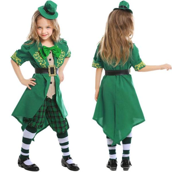 ハロウィン 妖精 聖パトリックの祝日 緑の日 アイルランド 子供 女の子 小人 緑 親子 コスプレ衣...