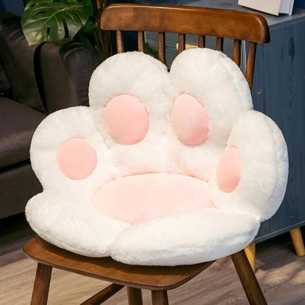 椅子 クッション 猫 肉球 ホワイト 70×60cm 抱き枕 ぬいぐるみ 動物 ネコ 猫ちゃん CA...