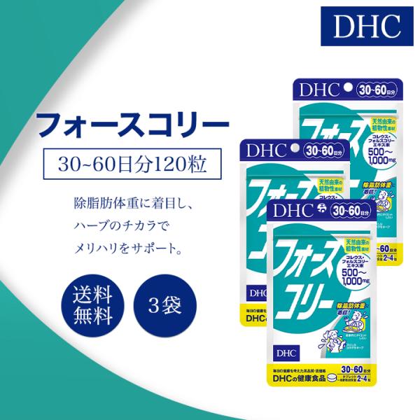 DHC フォースコリー 30〜60日分 120粒 3袋セット サプリメント 健康食品 ディーエイチシ...