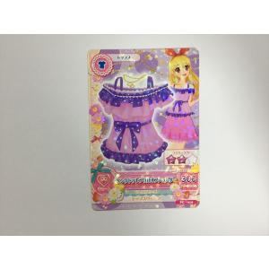 a319【アイカツ カード】 ピンクドットフリルオフショルダー PC-019 トップス 1枚 即決