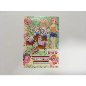 a640【アイカツ カード】 ストライプウエッジソールサンダル 05-09 シューズ 1枚 即決