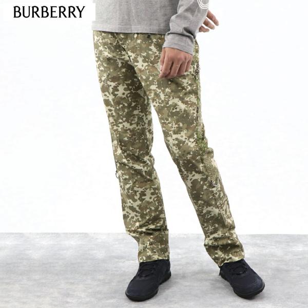 バーバリー BURBERRY ロングパンツ 8016795 A6850 メンズ グリーン系 ストレー...