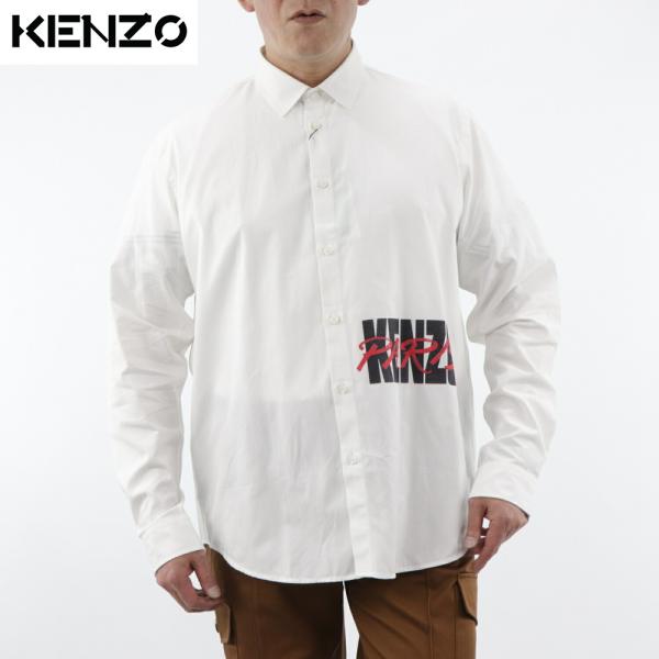 ケンゾー KENZO トップス シャツ F955CH4051JD 01 メンズ ホワイト 長袖 シン...