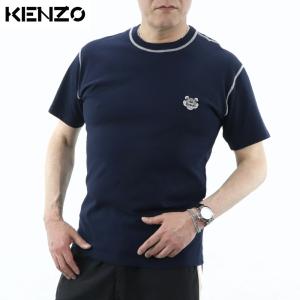 ケンゾー KENZO トップス Tシャツ・カットソー 半袖 FA55TS0814BD 77 メンズ ネイビー 刺繍 トラ タイガー ステッチ