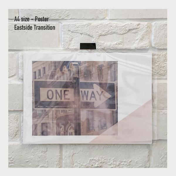 ポスター A4 おしゃれ「 ニューヨーク シティシリーズ One Way 」 インテリアポスター