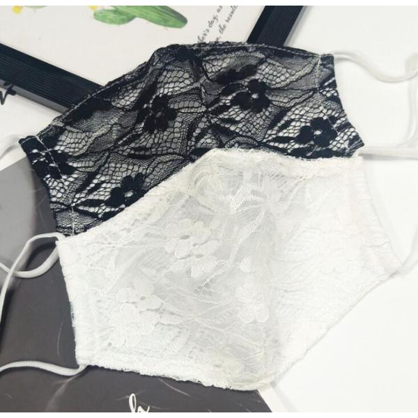 夏用マスク 洗えるレースマスク  大人用 調節可能　夏マスク　接触冷感　mask ひんやりマスク 紫...