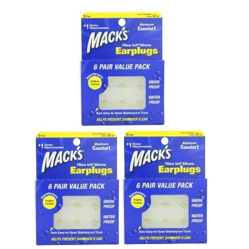 Mack&apos;s Pillow Soft Silicone シリコン耳栓　6ペア（12枚入り）　お徳用3...