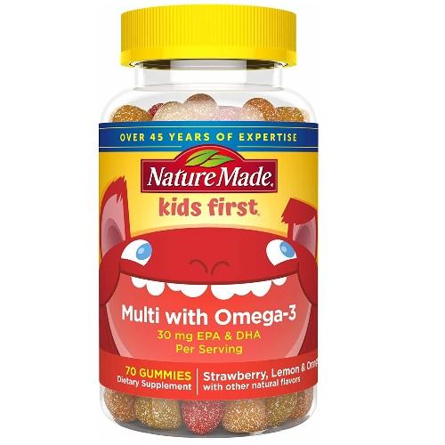 Nature Made Kids First 子ども用　マルチビタミン　グミ　オメガ3配合　70粒入...