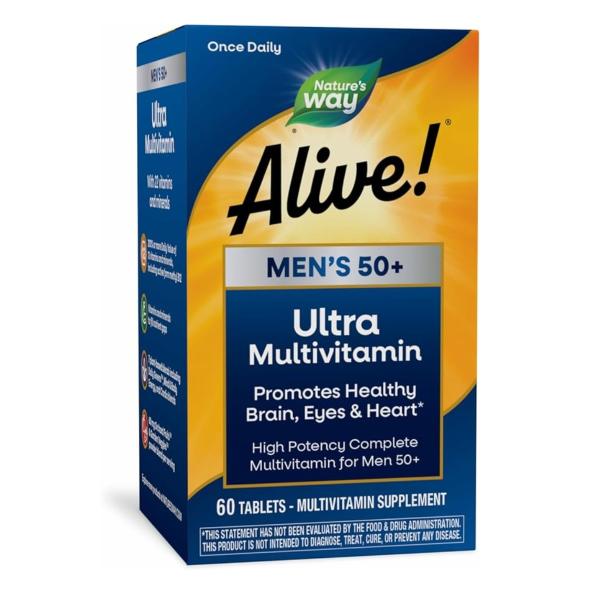 Alive!　アライブ　ワンスデイリー　メンズ50+　マルチビタミン　60粒入り　Nature’s ...
