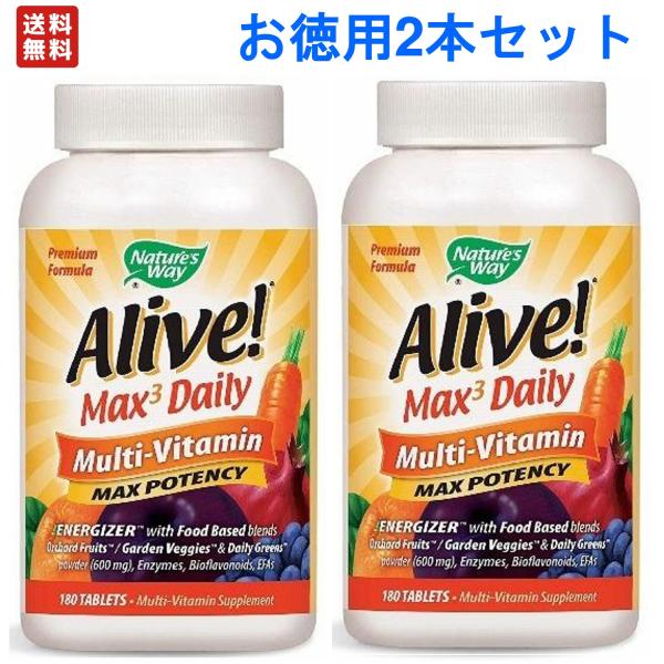 Alive!　アライブ　マックス3デイリー　マルチビタミン　180粒入り　2本セット　Nature’...