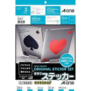 エーワン 手作りステッカー キラキラ 2セット 28812