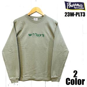 フェローズ 'WOOLLY'S'クルーネックロンＴ Pherrow's EASY NAVY 23W-PLT3 国産 日本製 長袖Tシャツ メンズ アメカジ 送料無料｜easy-navy