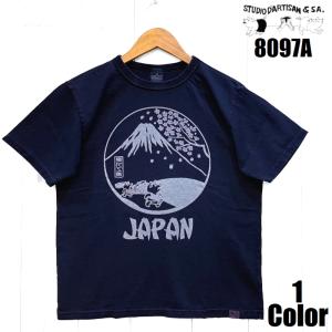 ステュディオ・ダ・ルチザン 'JAPAN'インディゴＴシャツ STUDIO D'ARTISAN EASY NAVY 半袖 国産 日本製 8097A メンズ アメカジ 送料無料｜easy-navy