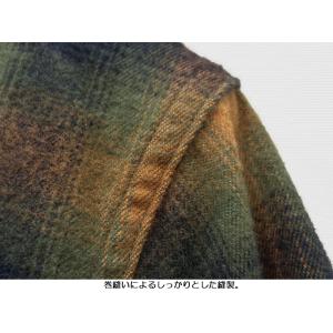 FOBファクトリー オープンカラーチェックネル...の詳細画像5
