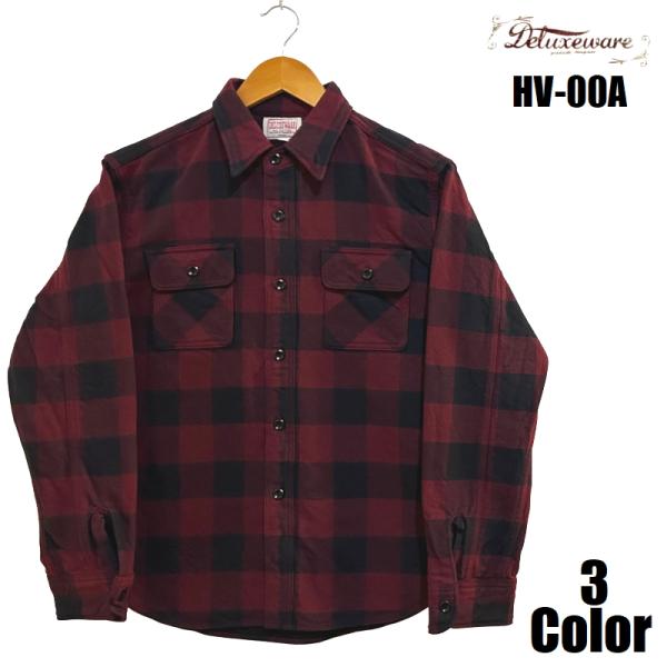 デラックスウエア &apos;50s BUFFALO CHECK&apos;ヘビーネルシャツ DELUXEWARE EA...