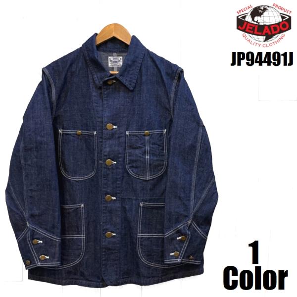 ジェラード '491J'デニムカバーオール JELADO EASY NAVY JP94491J 青タ...