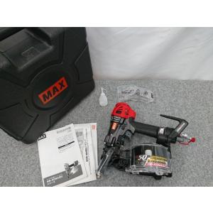 @【未使用品】 MAX マックス 釘打機 スーパーネイラ HN-50N4(D)-G クールグレー HN91116 高圧コイルネイラ ケース付き