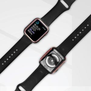 アップルウォッチ Apple Watch ツートンカラーTPU素材 カバー　ガラスフィルム一体型保護ケース 高透過率 指紋防止 衝撃吸収 （Series 9/8/7/6/SE/5/4/3/2/1)