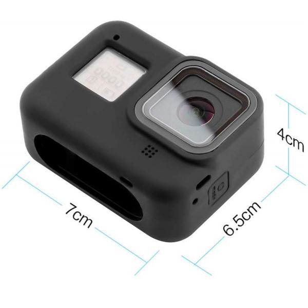 送料無料 GoPro Hero8 Black 対応 シリコンカバー　ストラップ付き　高品質 シリコン...