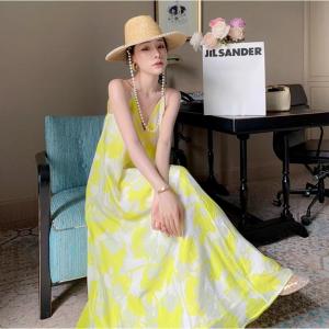 ワンピース レディース ボタニカル柄 ロング丈...の詳細画像3