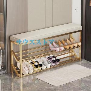 玄関ベンチ シューズラック 収納ベンチ玄関椅子...の詳細画像1