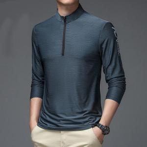 長袖 Ｔシャツ 無地 シャツ ストレッチ スリム ハイネック インナーシャツ カジュアル 薄手 軽 サッカー シャツ クール インナー 冷感 スポーツ トップス