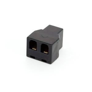 RJ9モジュラー2分岐アダプター+ケーブル長さ選択可能:10cm〜50cm(4極4