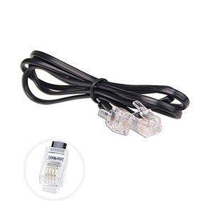 電話分配延長ケーブル RJ-11オス メス×2 6極4芯 6P4C M/F 分離器 電話