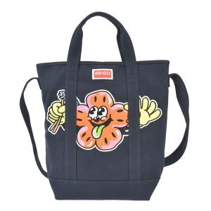 ケンゾー バッグ トートバッグ KENZO  FD55SA901F34 TOTE BAG 76 NAVY BLUE  ポリエステル  比較対照価格64,900 円｜easywarp